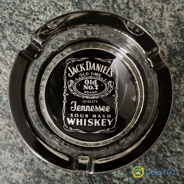 Пепелник стъклен Jack Daniels ф8 см.